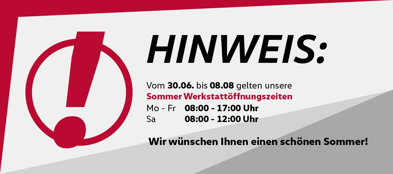 Werkstatt Öffnugszeiten